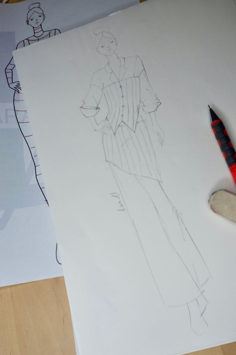 CATWALK FASHION FIGURE TEMPLATE
