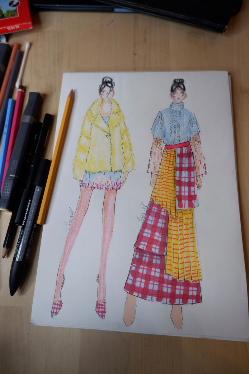 STANDING FASHION FIGURE TEMPLATE